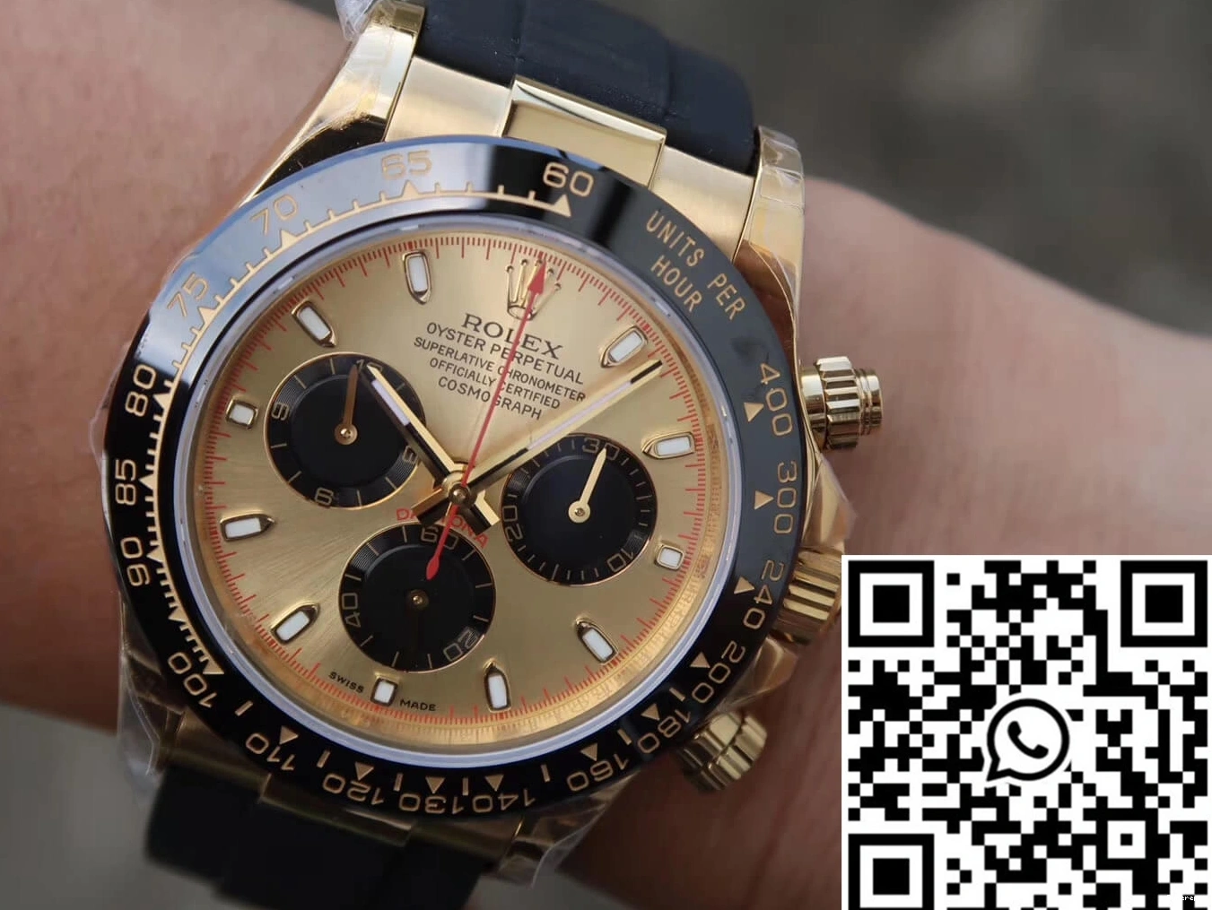 Cosmograph Gold Yellow JH Black Chronograph 116518ln V6 Daytona Rolex Factory 0415